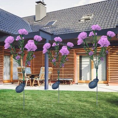 LED Solar Lawn Decorative Lights Automatic Glow Carnations