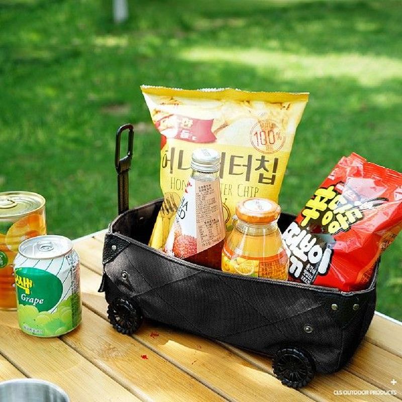 DIY Canvas Folding Tissue Box Mini Trolley Shopping Cart