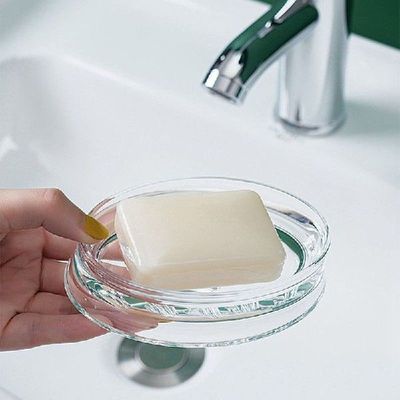 Ins Soap Tray Crystal Lidless Soap Box Thickened Plastic