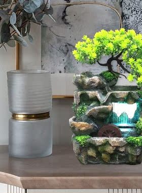 Decorative Indoor Tabletop Waterfall Fountain Rockery