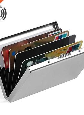 Fashion Aluminum Antimagnetic Card Holder Women Men Metal Cr