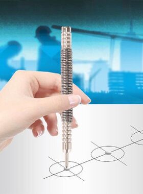 1pc Hammerless Nail Set Center Holes Punch Spring Loaded