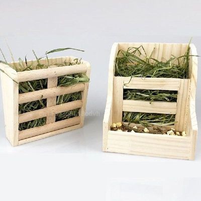 Can be fixed wooden hay rack  Rabbit wood Feeder Grass