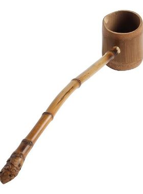 Long-handled Bailer Carbonized Bamboo Root Spoon Water
