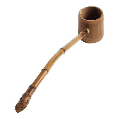 Long-handled Bailer Carbonized Bamboo Root Spoon Water