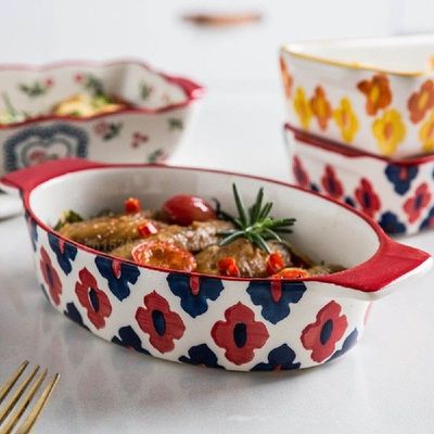 Nordic Ceramic Baking Dish Roasting Lasagna Pan