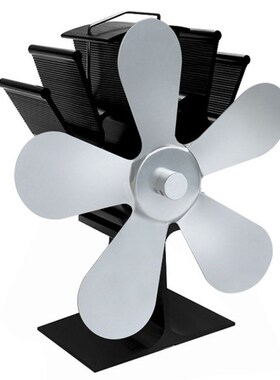 5 Blades Heat Powered Fireplace Stove Fan Wood Burner Distri
