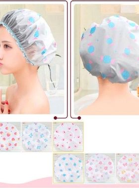 Topi Mandi Plastik Tahan Air Topi Mandi Hiasan Kepala