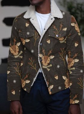 Men's winter loose plus fleece jacket coat 外套男