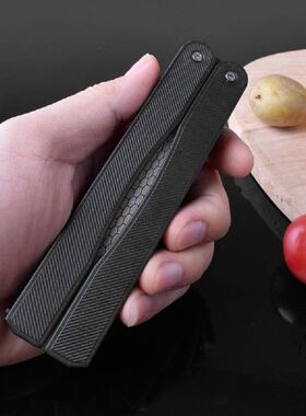 1 Buah Pengasah Pisau Saku Lipat Dua Sisi Batu Pengasah