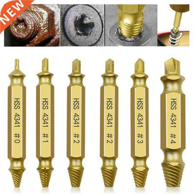 6Pcs Damaged Screw Extractor Drill Bit Sets Deceleration Dri