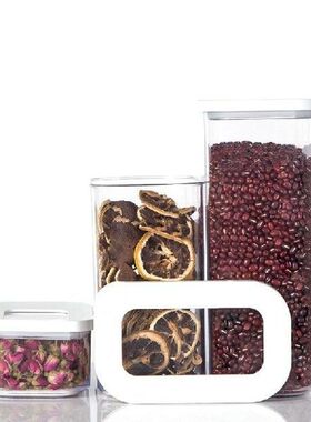 3Pcs PET Airtight Food Container Airtight Storage Jar with