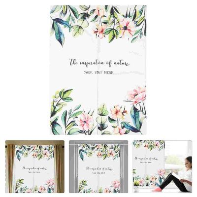 Flower Bathroom Curtain Window Curtains Blackout Wide Short
