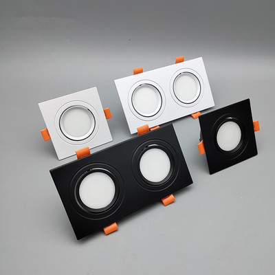 Recessed Square Bright  white black LED Dimmable Downlight C