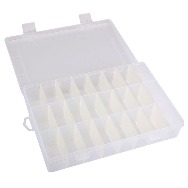 Undefined Adjustable 24 Compartment Plastic Storage Box