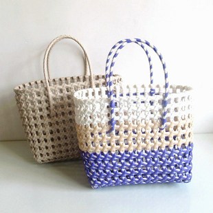 Woven bag vacation pictures beach bag hollow out hand basket