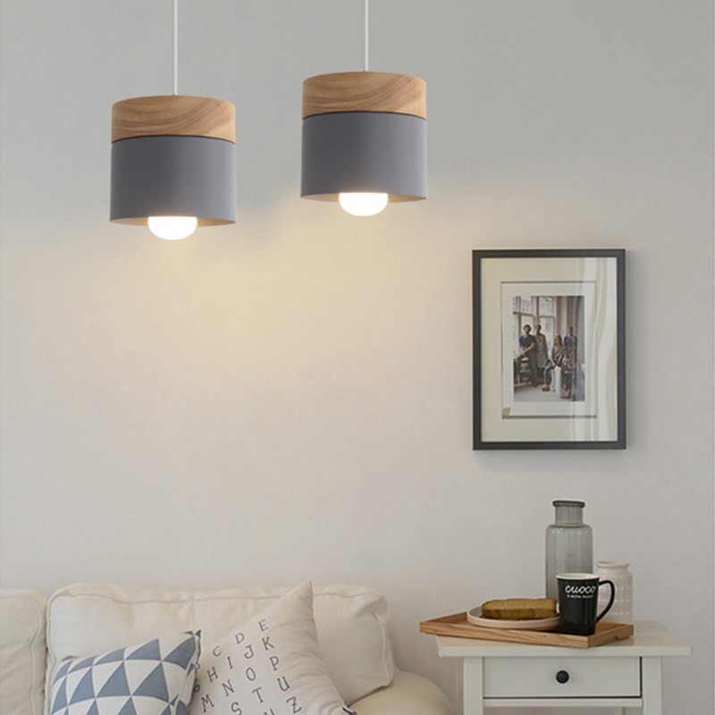 Nordic Iron Pendant Lights Macaroon Dining Kitchen Solid Woo