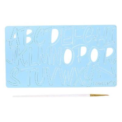 896A Cake Tool Acrylic Uppercase Alphabets Number Embossed