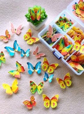 100Pcs Butterfly Flowers Edible Glutinous Wafer Rice Paper