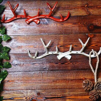 Pastoral iron antlers hook clothing store coat hanger cafe