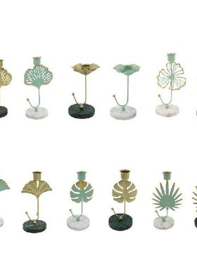 Simple Style Candlesticks Holder Candle Holder Leaves