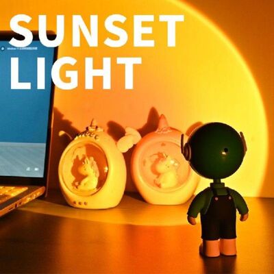 Astronaut Sunset Night Lights Spaceman Projection Lamp Live