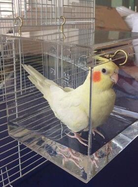 Bird Bath Cage Cockatiel Bird Bathtub With Hanging Hooks