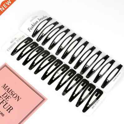 Black Sample 12pcs/set Metal Hair Barrettes Hairpins BB Head