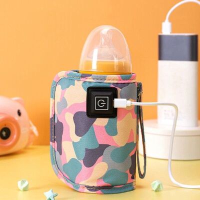 USB Milk Water Bottle Warmer Insulated Baby Nursing Bottle