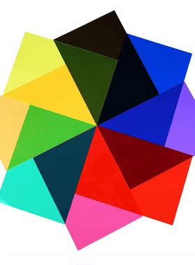 8 PcsTransparent Color Correction Lighting Gel Filter