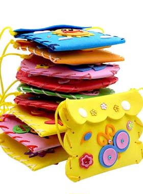 Children DIY Handmade Craft Kits Sew Your Own Purses