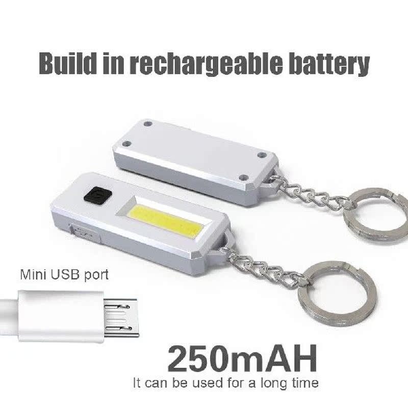 Mini LED Flashlight USB Rechargeable COB LED Mini