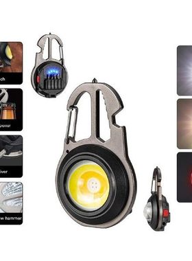 5 In 1 Mini Flashlight Keychain 3 Colors Led USB