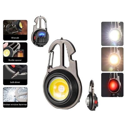 5 In 1 Mini Flashlight Keychain 3 Colors Led USB