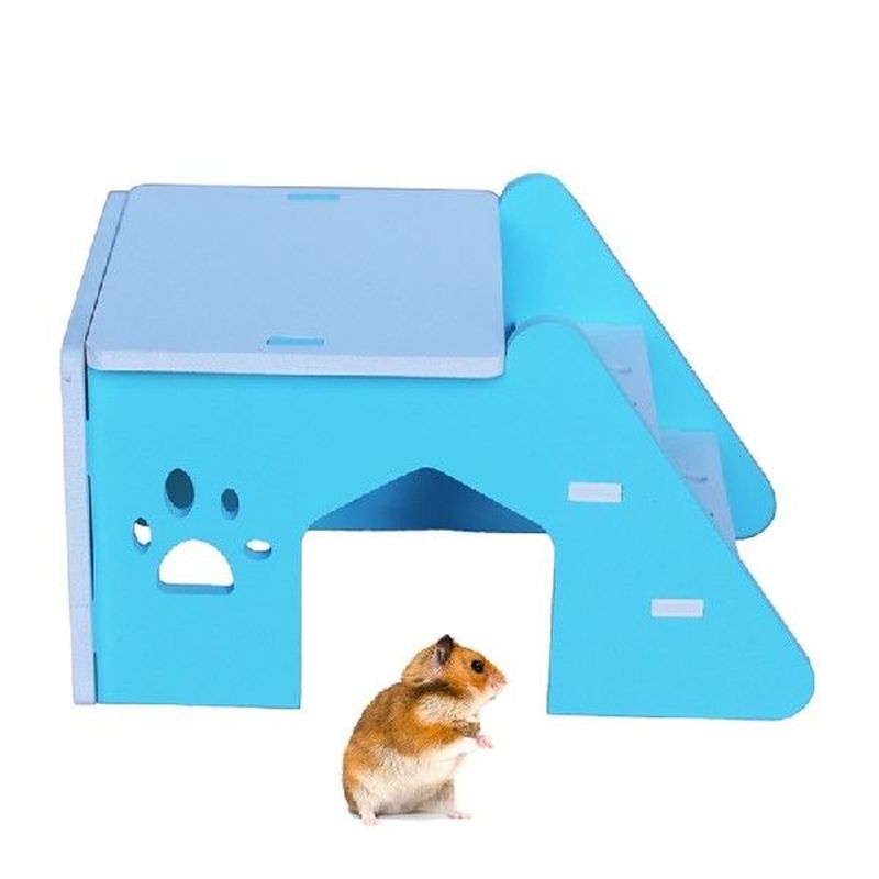 Wood Hamster Hideout Cage for Hamster Paw Design Small Pet