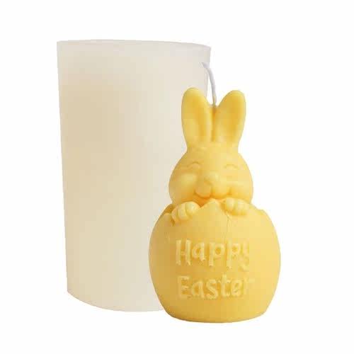 3D Rabbit Resin Molds Reusable Easter Bunny Candle Mold DIY