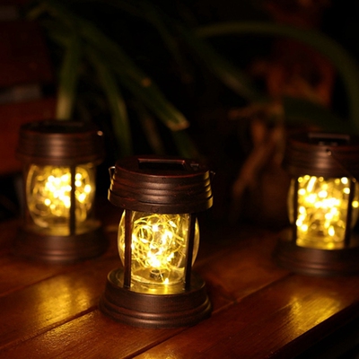 Retro Solar Hanging Light Lamp Outdoor Tent Solar