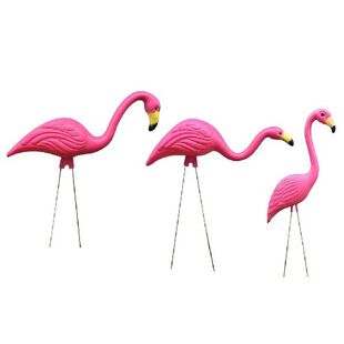 Plastic Pink Flamingo Outdoor Garden Statue Lawn Animal