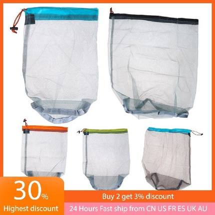 Outdoor Bag Ultralight Mesh Stuff Sack Camping Sports