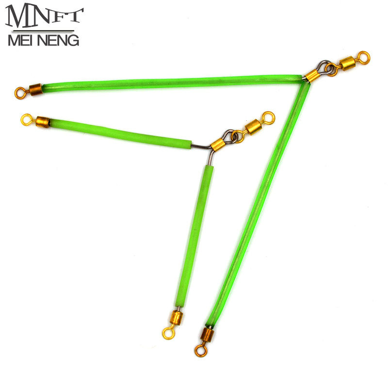 6pcs luminous stainless steel anti tangle booms with swivel