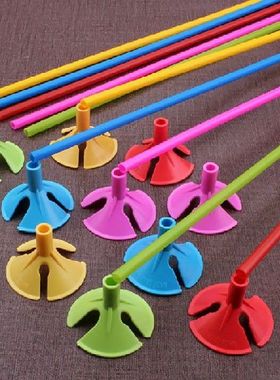 10Set 27/32cm Latex Balloon Stick Colorful PVC Rods