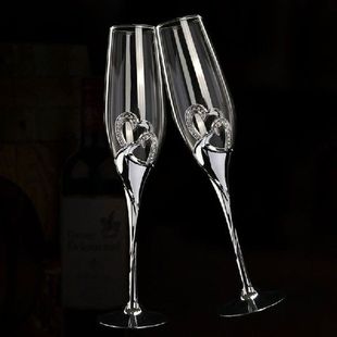 2Pcs Wedding Champagne Glass Set Toasting Flute Glasses