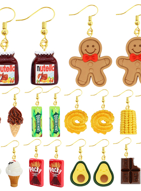 Women Earring Resin Drop Funny Custom Cute Girls Gift Eardro