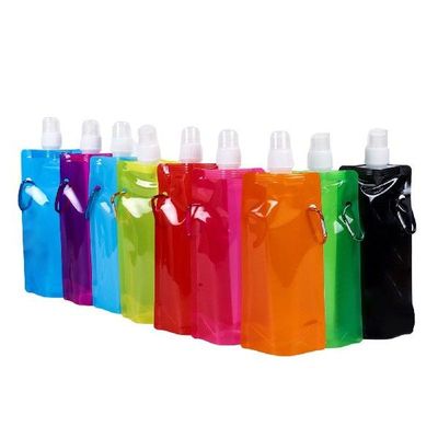 16oz/480ml Collapsible Plastics Water Bottle 9-Pack