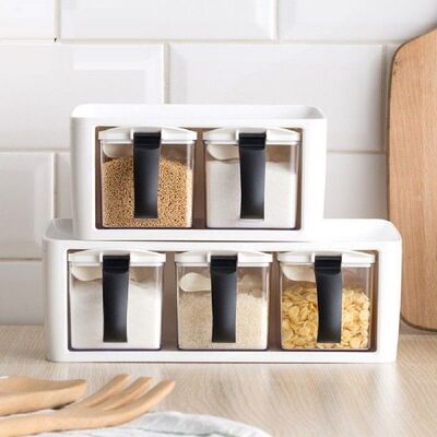 Wall Mount Spice Rack Organizer Sugar Bowl Salt Shaker