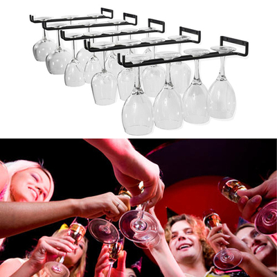 Wine Glass Storage Rack Stainless Steel Single Row Hanging