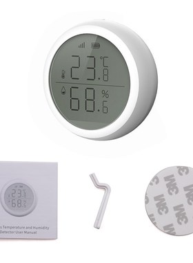 ZigBee Smart Temperature And Humidity Sensor LED Screen Ther