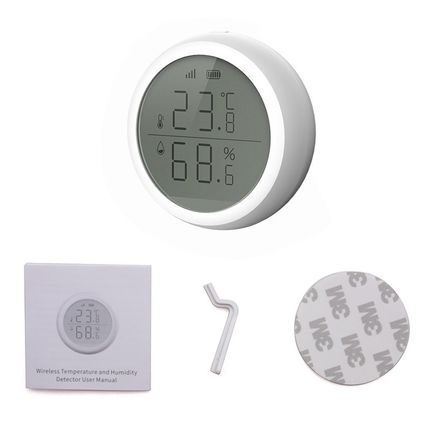 ZigBee Smart Temperature And Humidity Sensor LED Screen Ther