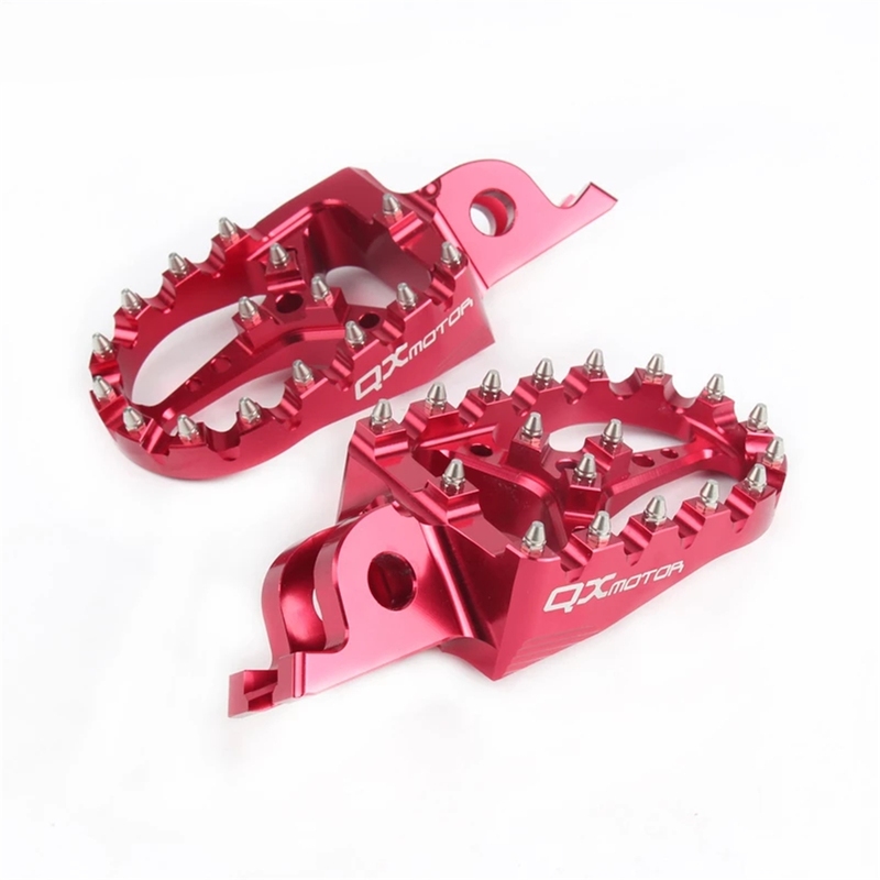 Red CNC Billet MX Foot Pegs Rests Pedals Footpegs For Honda