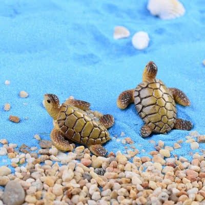 Artificial Mini Sea Turtle Model Resin Figurines Fairy